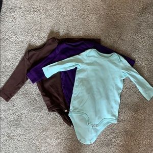 Bundle of 3 Primary long sleeve bodysuits sz 3-6 m